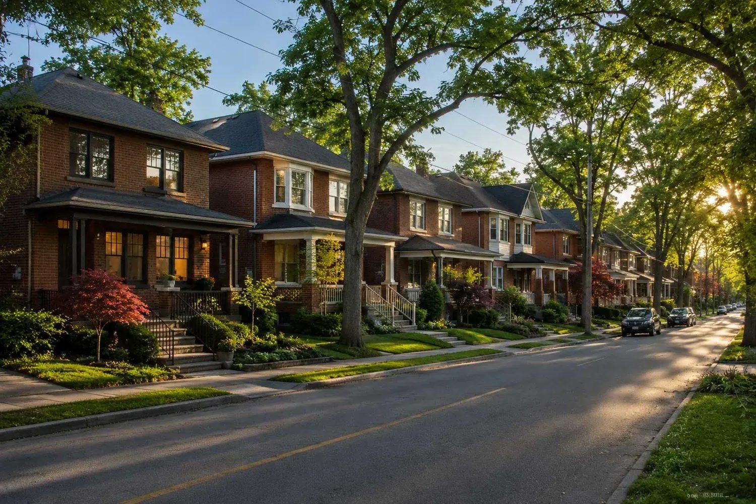 Homes in Swansea near the Lakeshore West corridor.