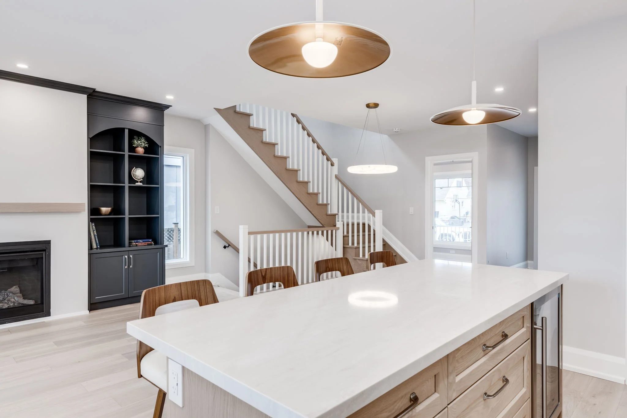 Completed home addition in Etobicoke, wide view