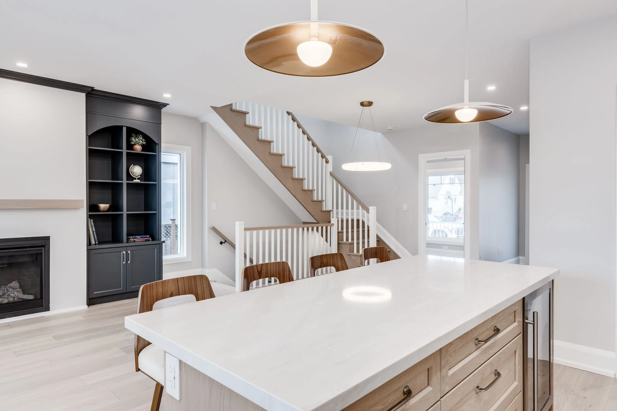 Completed home addition in Etobicoke, wide view